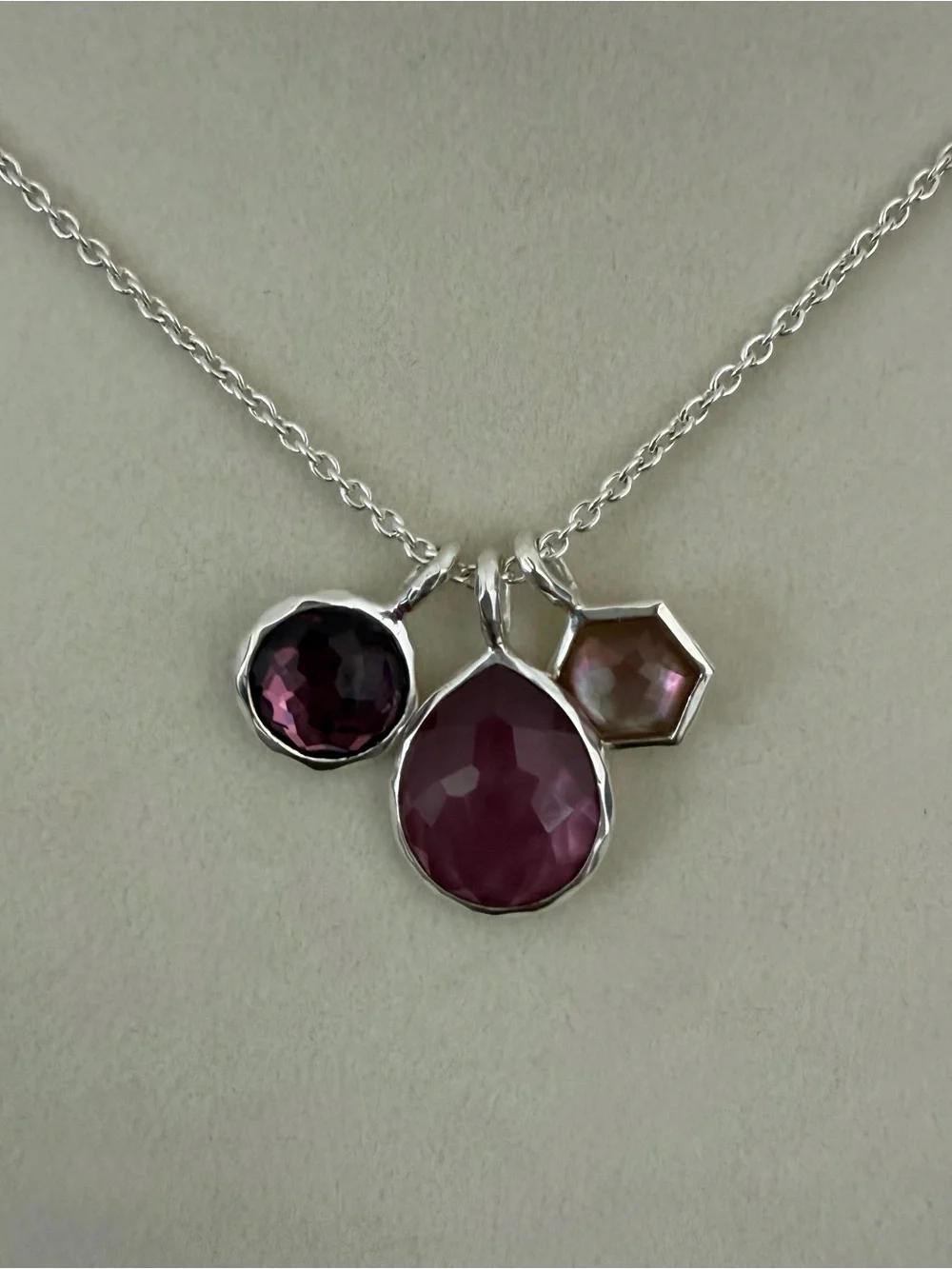IPPOLITA Sterling Silver Wonderland 3-Stone Charm Necklace NWT Authentic